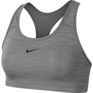 Nike Swoosh Sports Bra size MEDIUM Grey & Black